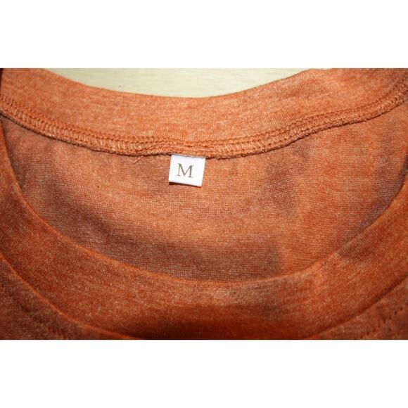 Cute Women's Medium Pumpkin Cheetah Animal Print Graphic T-shirt Short Sleeve - Picture 3 of 3